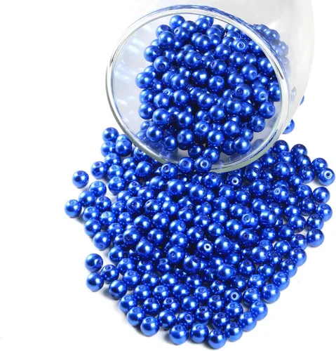 Miniatura 24 de YouLuo 200 piezas de cuentas de perlas de cristal redondas, cuentas de perlas pequeñas checas de satinado lustroso para hacer joyas, cuentas sueltas