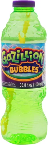 Gazillion Bubbles, solución original de burbujas de 1 litro, crea burbujas con fórmula premium y varita de burbujas 7 en 1, no tóxica y segura Verde