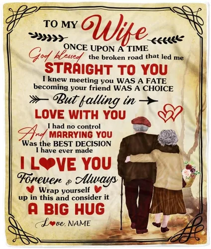 Miniatura 22 de Manta personalizada con texto en inglés «To My Wife from Husband When I Tell You I Love You Wife», manta de forro polar personalizada