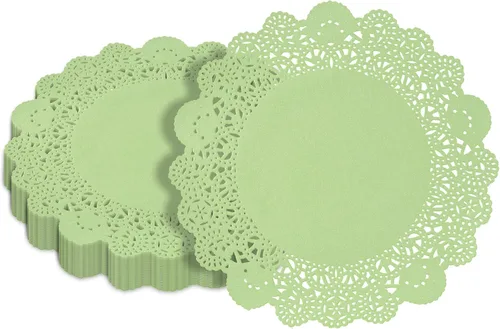 Miniatura 26 de Restaurantware Pastry Tek Blondas de Encaje de 4 x 4 Pulgadas 100 Vajilla Decorativa - Blondas de Mesa Desechables Redondas de Papel Negro