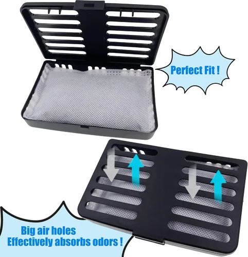 Miniatura 2 de Filtro absorbente de olores de carbón activado, desodorante compatible con botes de basura iTouchless de 8 galones y más grandes