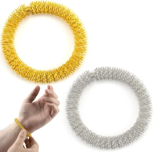 Miniatura 8 de IFAMIO Anillo de masaje sensorial con pinchos, 10 piezas, herramienta relajante para terapia de acupresión, masajeador de estrés para relajar manos