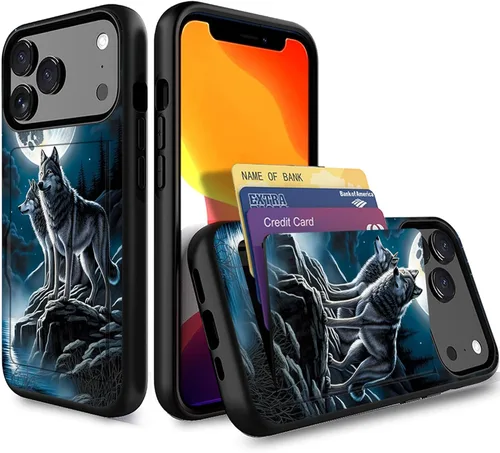 Miniatura 25 de Funda para iPhone Air, funda tipo cartera con ranura para tarjeta oculta, a prueba de golpes, TPU y PC, funda protectora de doble capa para iPhone