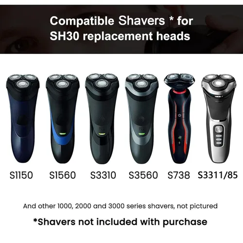 Miniatura 2 de SH30 - Cuchilla de repuesto para Philips Norelco Shaver Series 3000, 2000, 1000 y S738 con hoja afilada duradera, paquete de 9 piezas