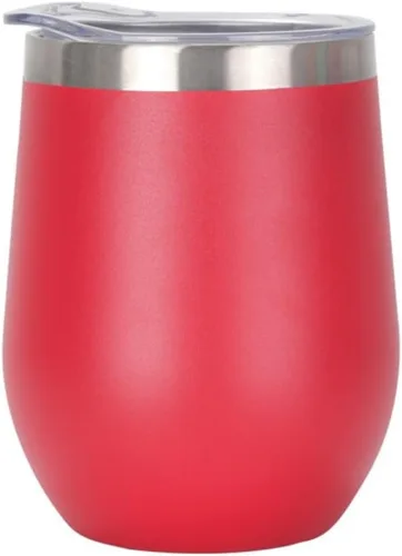 Miniatura 17 de Copas de vino de acero inoxidable, vaso aislado de doble pared con tapa para vino, café, bebidas, champán, cócteles (acero inoxidable)