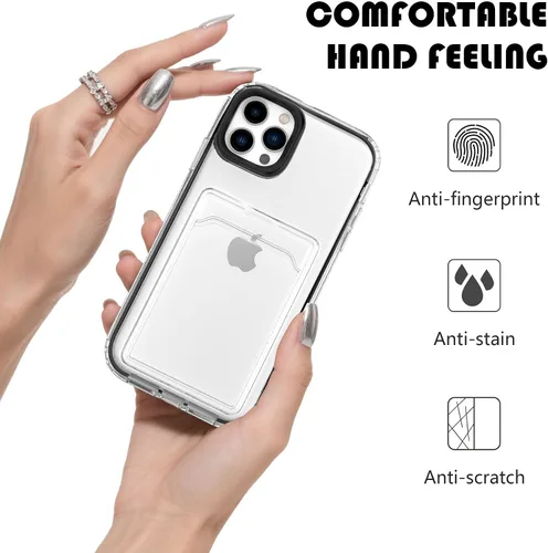 Miniatura 7 de ZCDAYE Funda para iPhone 13 Pro Max, iPhone 13 Pro Max (6.7 pulgadas) Funda con tarjetero y funda transparente de TPU suave a prueba de golpes