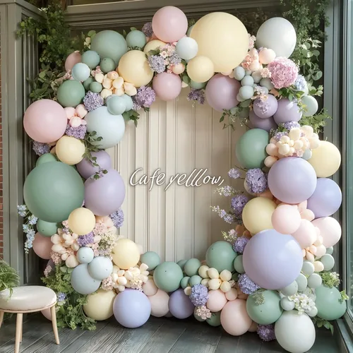 Miniatura 11 de Kit de Arco de Globos Azul Polvoriento Dorado, Kit de Arco de Globos Pastel de Doble Relleno Azul Claro Azul Oscuro Mezclilla Azul Pálido con Globos
