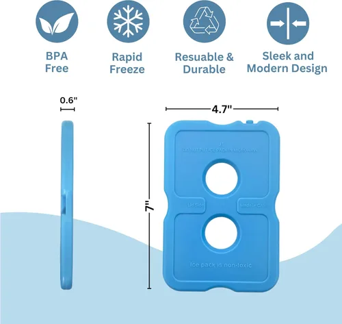 Miniatura 3 de GURIN Paquetes de hielo reutilizables para loncheras, refrigeradores de bolsas o mochilas, frías hasta 8-12 horas de larga duración para camping