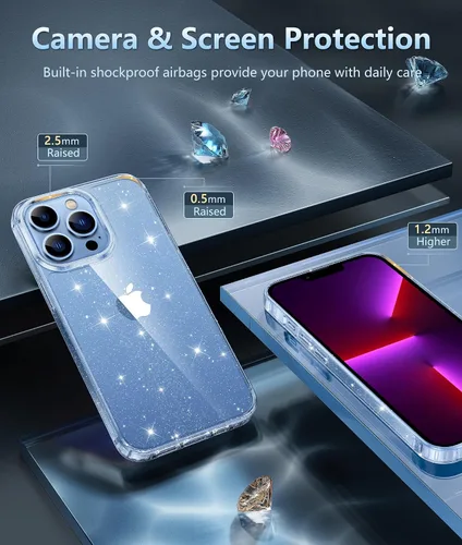 Miniatura 621 de FNTCASE Funda para iPhone 13 Pro-Max: Fundas magnéticas transparentes compatibles con Magsafe Slim anti amarillamiento protección contra caídas