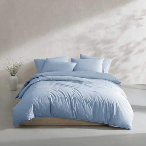 Calvin Klein - Juego de edredón tamaño individual/individual XL, ropa de cama moderna de percal lavado de algodón con fundas a juego, certificado