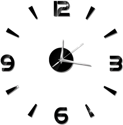 Miniatura 11 de HERCHR Reloj 3D, reloj de pared de bricolaje, reloj de pared grande y moderno, sin marco, calcomanías de pared, decoración de reloj, kit de reloj