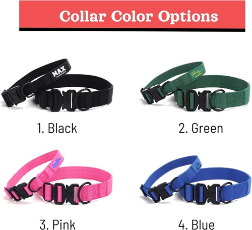Miniatura 6 de Collar de Perro Personalizado Premium - Collar de Perro Táctico de Servicio Pesado con Nombre y Número de Teléfono, Collares de Perro para Perros