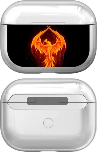 Miniatura 7 de Head Case Designs Officially Licensed Christos Karapanos Phoenix Art Mix Clear Hard Crystal Cover Compatible with Apple AirPods Pro Charging Case