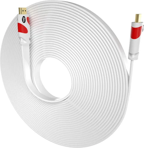 Miniatura 9 de Postta Cable HDMI plano de 100 pies, cable HDMI 2.0 plano con refuerzo de señal incorporado soporte 4K (2160P), 3D, 2K (1080P), Ethernet y retorno