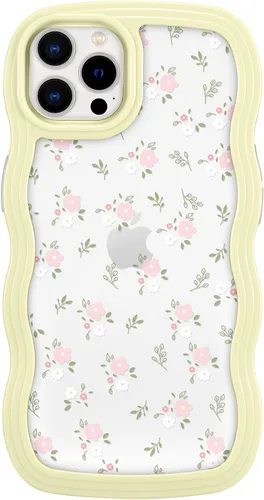 Miniatura 13 de ZCDAYE Funda compatible con iPhone 11, diseño floral estético, bonita funda rizada y ondulada para mujeres y niñas, funda de TPU suave a prueba