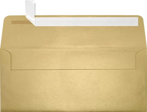 Miniatura 9 de LUXPaper Sobres comerciales #10 Despegar y prensar 4 1/8 pulgadas x 9 1/2 pulgadas aguamarina metálica Texto de 80 libras 50 unidades Azul