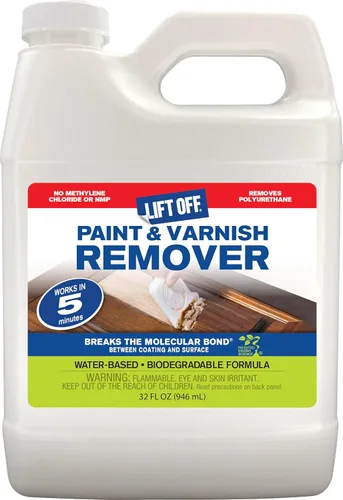 Motsenbocker's Lift Off 41132 - Removedor de pintura y barniz de 32 onzas para manchas de madera, pintura solvente, lacas, poliuretano funciona en