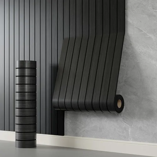 Miniatura 10 de YLL YLL Panel de pared de láminas de PVC para despegar y pegar de 118 x 15.7 pulgadas, panel de listones de madera de grano de roble sintético
