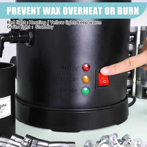 Miniatura 6 de TOAUTO Derretidor de cera de 10 libras para hacer velas, olla de fusión de cera de vela con boquilla de vertido más rápido y controlador