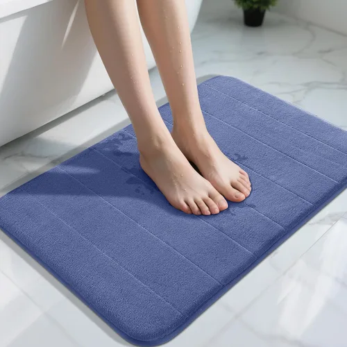 Miniatura 59 de Yimobra Tapete de baño de espuma viscoelástica, súper suave, absorbente, antideslizante, de secado rápido, lavable a máquina, tapete para bañera
