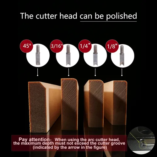Miniatura 3 de HOZOE Plano de chaflán para madera, cepilladora manual de carpintería para cepillado rápido de bordes y recorte de plano de esquina radián, cuatro
