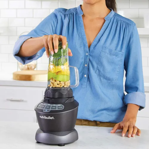 Miniatura 10 de NutriBullet ZNBF30500Z - Set de licuadora de 1200 W, 1200 W, color gris oscuro