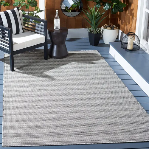 Miniatura 23 de SAFAVIEH Hampton Collection - Alfombra lavable para exteriores de 2 x 9 pies, color marfil y gris, no desprende pelusa y fácil de limpiar, ideal