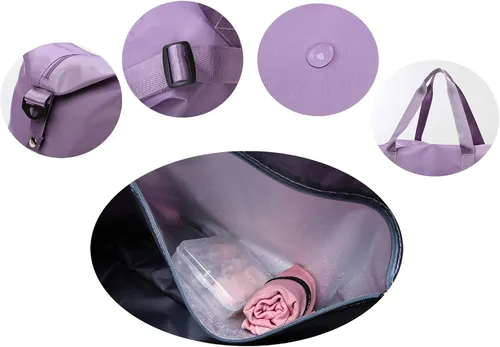 Miniatura 5 de Bolsa de viaje expandible, bolsa de viaje para el fin de semana, bolsa de gimnasio para mujer