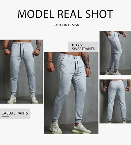 Miniatura 4 de Renaowin Pantalones deportivos para hombre, ligeros, ajustados, con cordón en la cintura, con bolsillos, para entrenamiento, correr, gimnasio, a