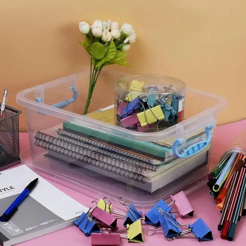 Miniatura 6 de Contenedor de plástico de 8 cuartos de galón con tapa y asas, 2 paquetes