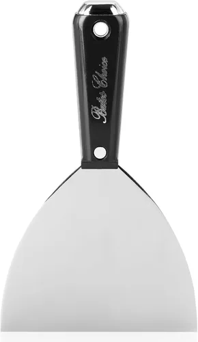 Bates Choice Cuchillo de masilla flexible de acero al carbono de 5 pulgadas, raspador de metal, cuchillo de spackle para paneles de yeso, Negro