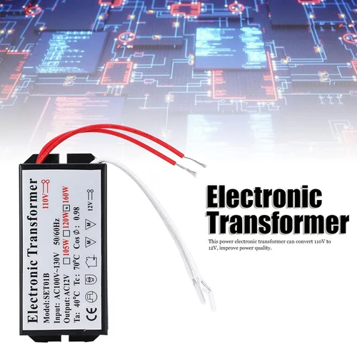 Miniatura 3 de Transformador electrónico de 160W, AC110V a AC12V fuente de alimentación transformador electrónico para perlas de lámpara halógena