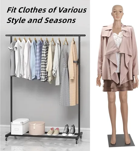 Miniatura 5 de Maniquí femenino de cuerpo completo con forma de maniquí Torso de 69 pulgadas, modelo de vestido ajustable, maniquíes desmontables de plástico