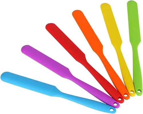 Espátulas pequeñas de silicona a granel para cocina, hornear, glaseado de pasteles, artesanía de resina (juego de 6), mini herramienta raspadora de