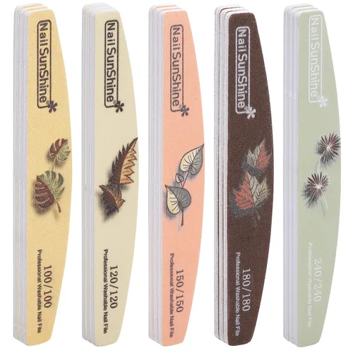 Miniatura 13 de BTYMS 10 piezas de limas de uñas de grano 100/180 - Tablas de esmeril de doble cara para uñas acrílicas, de gel y naturales