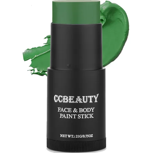 Miniatura 16 de CCbeauty Barra de pintura facial naranja, kit de pintura facial, base de maquillaje SFX de cobertura completa, pintura corporal hipoalergénica