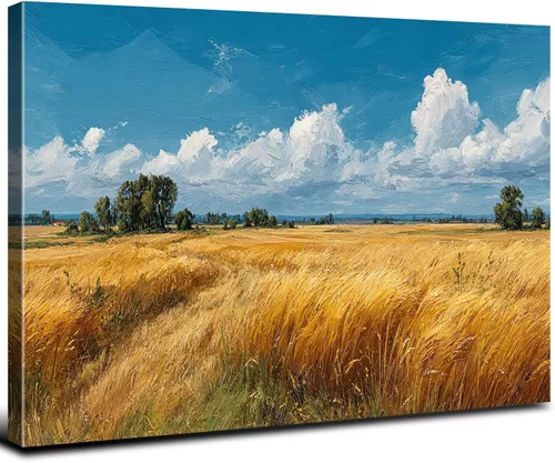 Miniatura 25 de Arte de pared abstracto de flores blancas azules y doradas, decoración de pared azul marino y dorado, marmoleado de flores silvestres