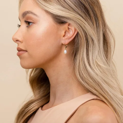 Miniatura 2 de PAVOI - Aretes de perlas cultivadas de agua dulce de calidad AAA+, aretes de perlas con palanca posterior de agarre