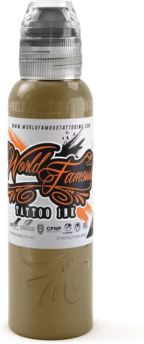 Tinta de tatuaje marrón de fama mundial, tinta vegana y profesional, fabricada en Estados Unidos, Mjolnir Gold Brown, 1 oz