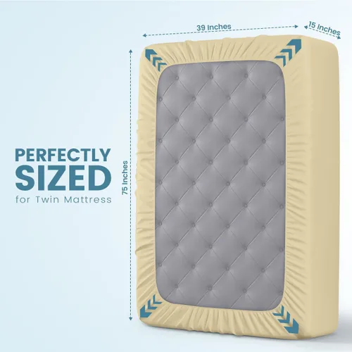 Miniatura 4 de Utopia Bedding – Protector impermeable de colchón tamaño individual, funda de colchón de terry premium de 200 GSM, transpirable, estilo ajustado
