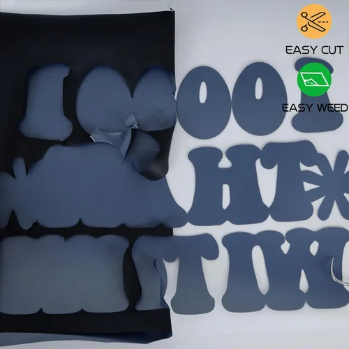 Miniatura 3 de RENLITONG - Rollo de vinilo de transferencia de calor mate 3D Puff HTV de 12 pulgadas x 7 pies, para planchar en camisetas de prensa de calor