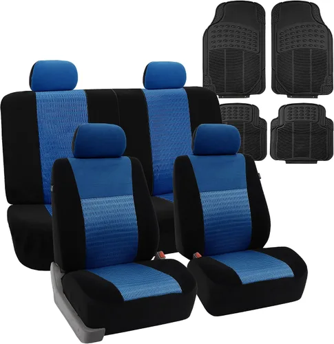 Miniatura 12 de FH Group Juego combinado: Trendy Elegance 3D Air Mesh Juego completo de fundas de asiento de coche, bolsa de aire y listo para dividir