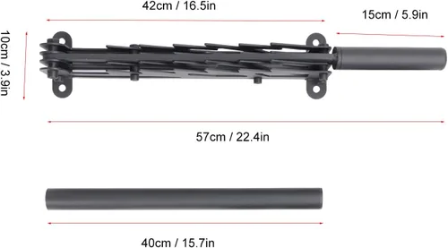 Miniatura 4 de TOPINCN Divisor de madera montado en la pared con máquina de leña de acero al carbono, herramienta de división para divisor de leña en interiores