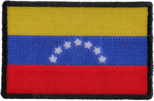 Parche de bandera de Venezuela - 3x2 pulgadas. Parche bordado para planchar (P5170)