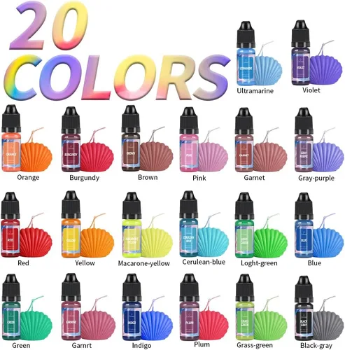 Miniatura 2 de Tinte para velas a base de aceite, no tóxico, no irritante para suministros de fabricación de bricolaje, colorante concentrado vibrante para tintes
