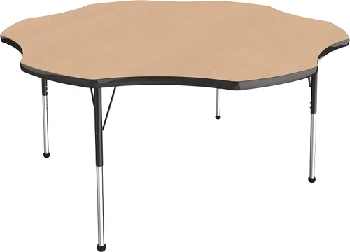 Miniatura 92 de FDP Clover Mesa de Actividades Escolar y de Oficina (48 x 48 pulgadas), patas estándar con deslizadores giratorios para entornos de asientos