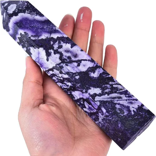 Miniatura 11 de AMOYSTONE Obelisco de Piedra de Sangre Africana Varita de Cristal Curativo Grande Torre Columna Facetada de 6 Lados Reiki Chakra Meditación Terapia