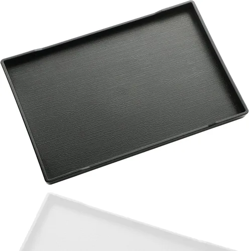 Miniatura 32 de Mini bandeja negra pequeña (8 x 4 pulgadas) para encimera de cocina, baño para artículos de tocador, accesorio de café, bar, condimentos