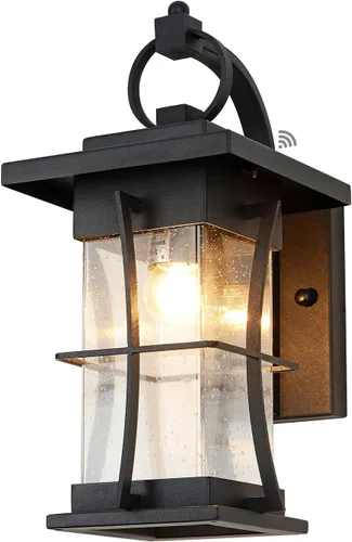 Miniatura 11 de Paquete de 2 Apliques Exteriores de Bronce Frotado con Aceite con Sensor Fotocélula de Anochecer a Amanecer, Linternas de Porche Exteriores