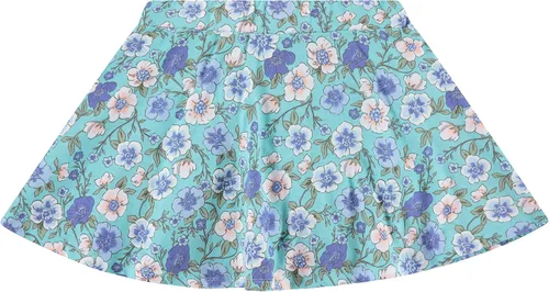 Miniatura 3 de BTween Paquete de 3 faldas pantalón corto para niñas, faldas de scooter para niños, falda en capas con estampados florales, sólidos, teñido anudado